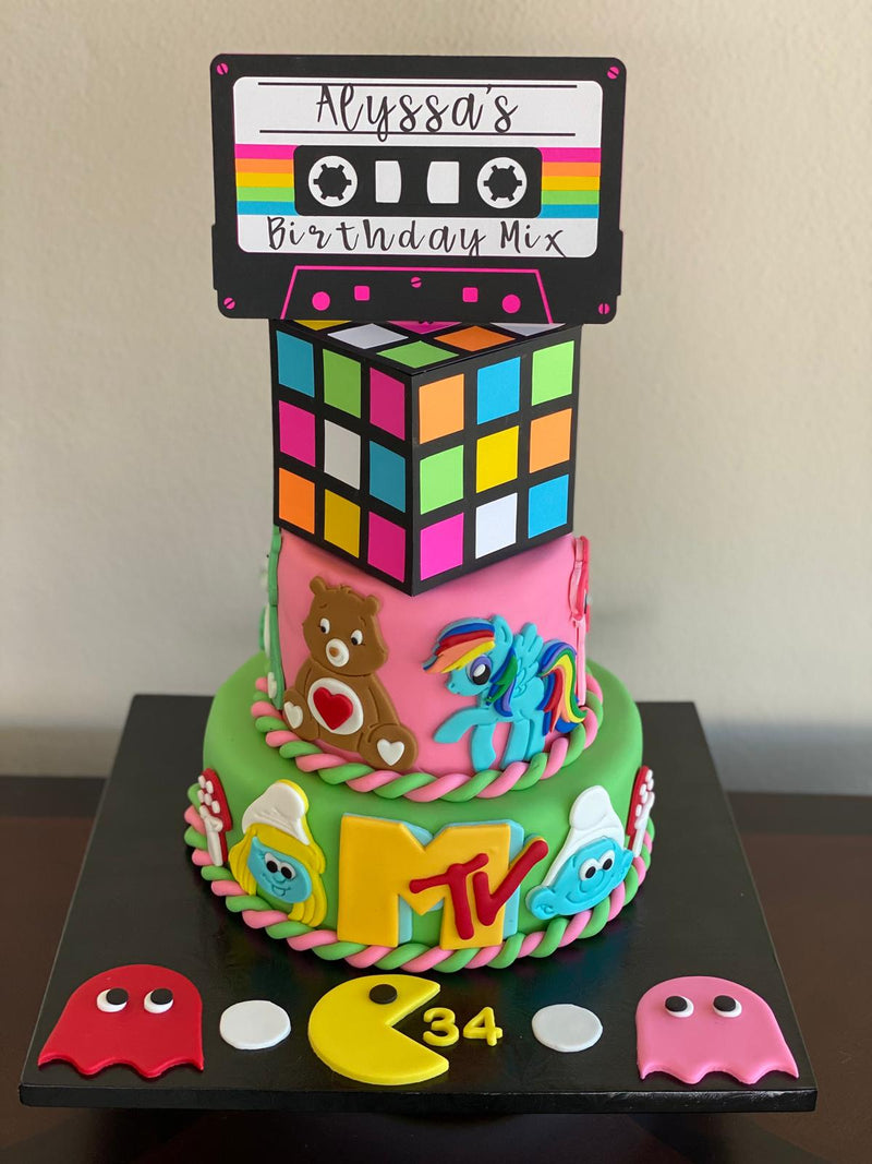 "I Love the 80s" Cake