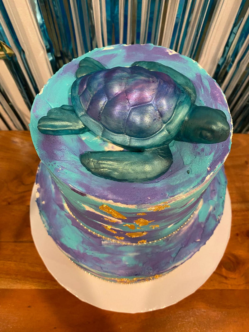 "Turtle Tie Dye" Cake