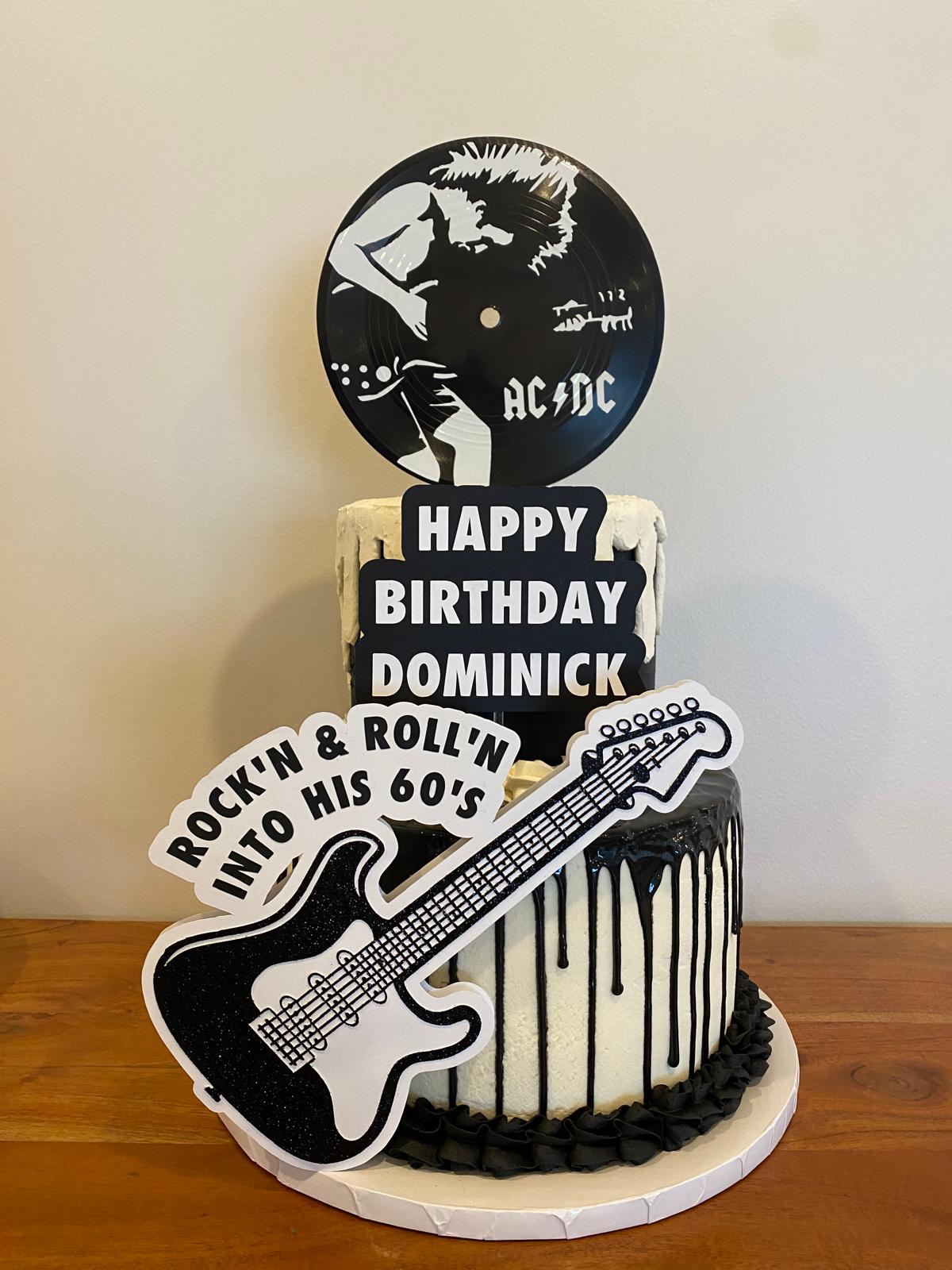 Rock Guitar Birthday Cake