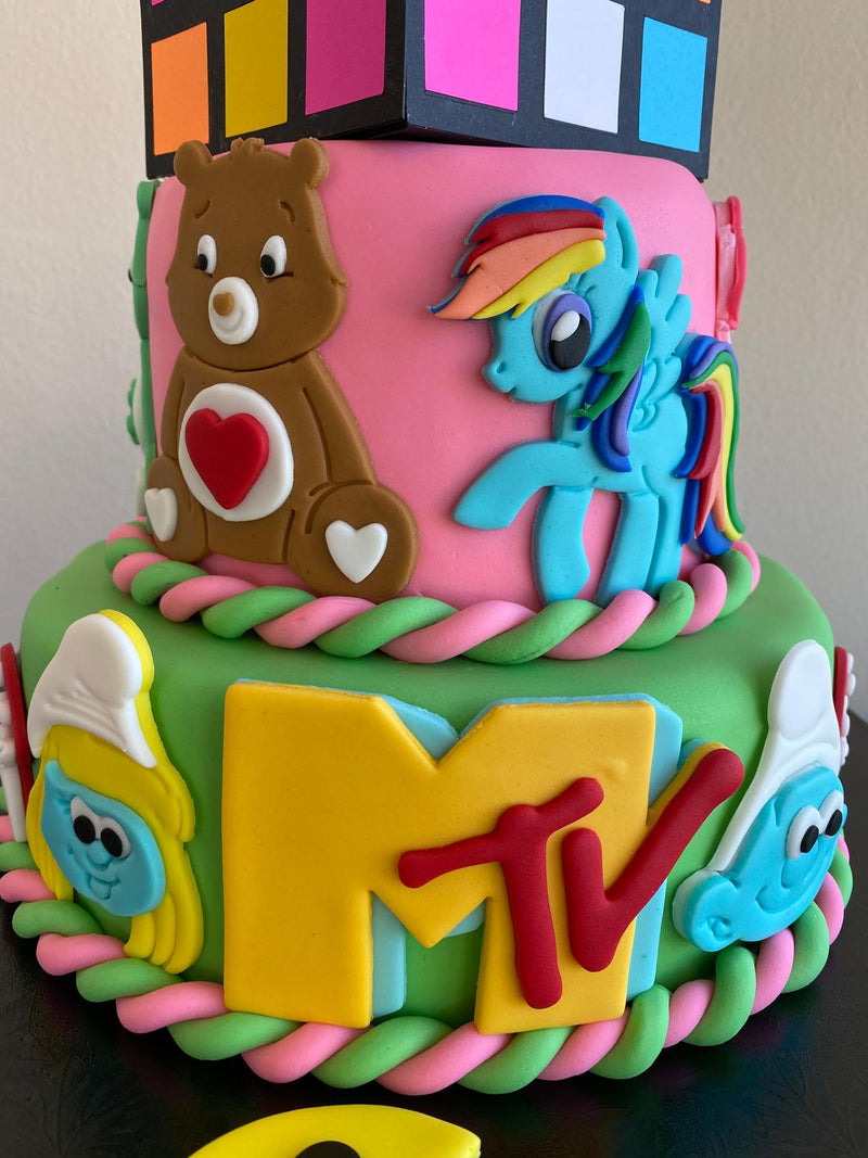 "I Love the 80s" Cake