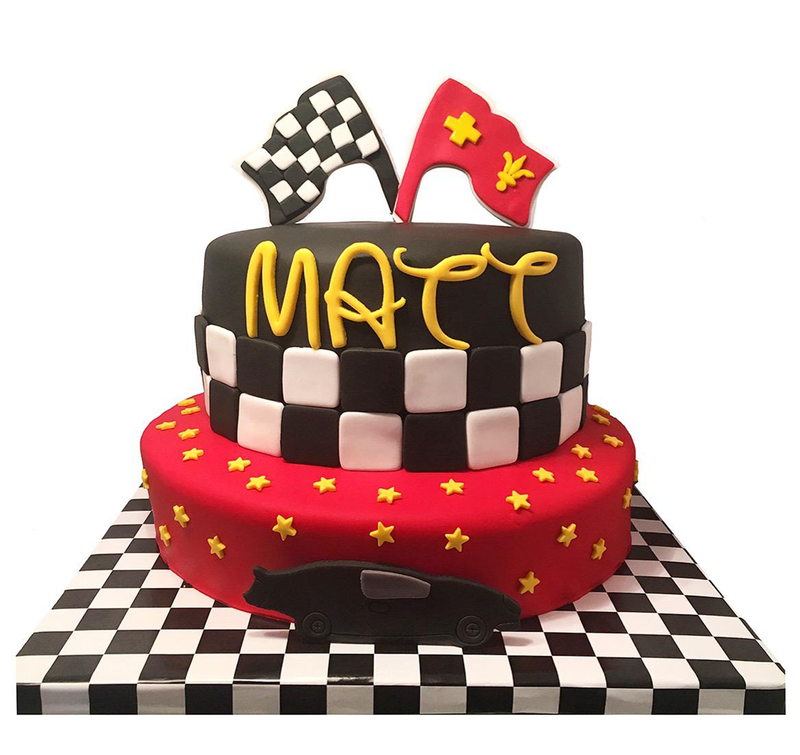 "Drivers, Start your Engines" Cake