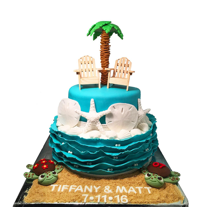 "Somewhere on a Beach" Cake